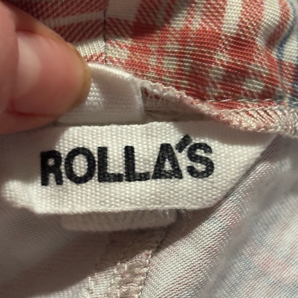 Rolla’s | Plaid Bootcut Pants Womens High Rise Pomegranate Casual Boho Sz‎ 8/S - Picture 5 of 9
